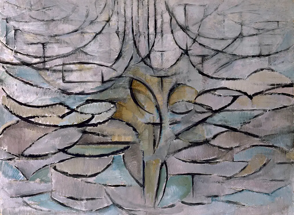 Flowering Apple Tree in Detail Piet Mondrian